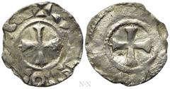 Medieval Coins FRANCE. Champagne. Auxerre. Denier (Circa 10th century). Obv: + AVTSIOCERCI. Cross within circle. Rev: Cross within circle. Bodeau 1730. Condition: Good very fine. Weight: 1.28 g. Diame