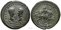 Roman Provincial Coins MOESIA INFERIOR. Marcianopolis. Macrinus, with Diadumenian (217-218). Ae Pentassarion. Pontianus, legatus consularis. Obv: AY K OΠΠEΛ CEVH MAKPEINOC K M OΠΠEΛ ANTΩNINOC ΔIAΔOVME