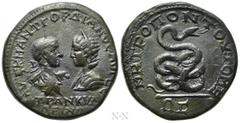 Roman Provincial Coins MOESIA INFERIOR. Tomis. Gordian III, with Tranquillina (238-244). Ae. Obv: ΑΥΤ Κ Μ ΑΝΤ ΓΟΡΔΙΑΝΟϹ ΑΥΓ ϹЄ ΤΡΑΝΚΥΛΛЄΙΝΑ. Laureate, draped and cuirassed bust of Gordian and draped b