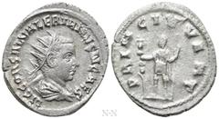 Roman Imperial Coins SALONINUS (Caesar, 258-260). Antoninianus. Rome. Obv: LIC COR SAL VALERIANVS N CAES. Radiate, draped and cuirassed bust right. Rev: PRINC IVVENT. Prince standing left, holding sig