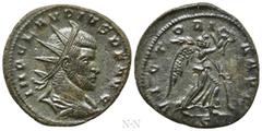 Roman Imperial Coins CLAUDIUS II GOTHICUS (268-270). Antoninianus. Mediolanum. Obv: IMP CLAVDIVS P F AVG. Radiate, draped and cuirassed bust right. Rev: VICTORIA AVG / S. Victory advancing right, hold