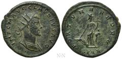 Roman Imperial Coins CLAUDIUS II GOTHICUS (268-270). Antoninianus. Cyzicus. Obv: IMP C M AVR CLAVDIVS AVG. Radiate, draped and cuirassed bust right; one pellet below. Rev: FORTVNA REDVX / S P Q R. For