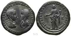 Roman Provincial Coins MOESIA INFERIOR. Marcianopolis. Severus Alexander, with Julia Mamaea (222-235). Ae Pentassarion. Fir. Philopappus, magistrate. Obv: ΑΥΤ Κ Μ ΑΥΡ ϹΕΥΗ ΑΛΕΖΑΝΔΡΟϹ ΚΑΙ ΙΟΥΛΙΑ ΜΑΜΑΙΑ