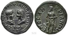 Roman Provincial Coins THRACE. Mesambria. Philip I 'the Arab' with Otacilia Severa (244-249). Ae. Obv: ΑΥΤ Μ ΙΟΥΛ ΦΙΛΙΠΠΟC Μ WΤ CЄΒΗΡΑ ϹЄB. Draped busts of Philip, laureate and cuirassed, and Otacilia