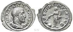 Roman Imperial Coins MAXIMINUS THRAX (235-238). Denarius. Rome. Obv: IMP MAXIMINVS PIVS AVG. Laureate, draped and cuirassed bust right. Rev: PROVIDENTIA AVG. Providentia standing left, holding cornuco