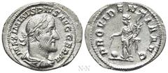 Roman Imperial Coins MAXIMINUS THRAX (235-238). Denarius. Rome. Obv: MAXIMINVS PIVS AVG GERM. Laureate, draped and cuirassed bust right. Rev: PROVIDENTIA AVG. Providentia standing left, holding cornuc