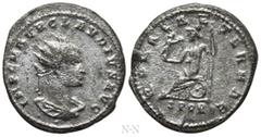 Roman Imperial Coins CLAUDIUS II GOTHICUS (268-270). Antoninianus. Smyrna. Obv: IMP C M AVR CLAVDIVS AVG. Radiate, draped and cuirassed bust right; two pellets below. Rev: ROMAE AETERNAE / SPQR. Roma 