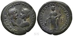 Roman Provincial Coins MOESIA INFERIOR. Marcianopolis. Elagabalus, with Julia Maesa (218-222). Ae Pentassarion. Julius Antonius Seleucus, legatus Augusti pro praetore. Obv: ΑΥΤ Κ Μ ΑΥΡΗ ΑΝΤΩΝΕΙΝΟϹ ΙΟΥ