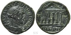 Roman Provincial Coins BITHYNIA. Nicaea. Maximinus Thrax (235-238). Ae. Obv: Γ ΙΟΥ ΟΥΗ ΜΑΞΙΜΕΙΝΟϹ ΑΥΓ. Laureate, draped and cuirassed bust right. Rev: ΝΙΚΑΙΕΩΝ. Hexastyle temple with globe in pediment