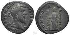 Roman Imperial Coins DIDIUS JULIANUS (193). Denarius. Limes Falsum. Obv: IMP CAES M DID IVLIAN AVG. Laureate head right. Rev: CONCORD MILIT. Concordia standing left, holding aquila and signum. Cf. RIC