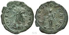 Roman Imperial Coins CLAUDIUS II GOTHICUS (268-270). Antoninianus. Siscia. Obv: IMP CLAVDIVS AVG. Radiate and cuirassed bust right. Rev: PROVIDEN AVG. Providentia standing left, holding baton over glo