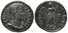 Roman Imperial Coins GALERIA VALERIA (Augusta, 293-311). Follis. Antioch. Obv: GAL VALERIA AVG. Draped bust right, wearing stephane. Rev: VENERI VICTRICI / Γ / ANT. Venus standing left, holding apple 