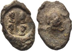IMPERIAL LEAD SEAL. The first Tetrarchy. Obv: Busts of the four Tetrarchs. Rev: . . Condition: Good very fine. Weight: 6.1 g. Diameter: 22 mm.