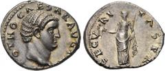 OTHO (69). Denarius. Rome. Obv: IMP M OTHO CAESAR AVG TR P. Bare head right. Rev: SECVRITAS P R. Securitas standing left, holding wreath and sceptre. RIC 8. Condition: Near mint state. Weight: 3.4 g. 