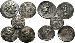 5 Celtic and Greek Tetradrachms. Obv: . Rev: . . Condition: See Picture. Weight: g. Diameter: mm.