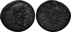 LYDIA. Philadelphia. Trajan (98-117). Ae. Obv: AV KAICAP [...]. Laureate head right. Rev: E?? ? CEBH ??????. Asklepios standing left, leaning on serpent-entwined staff. BMC -; Isegrim -; SNG v. Aulock