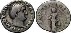 OTHO (69). Denarius. Rome. Obv: IMP M OTHO CAESAR AVG TR P. Bare head right. Rev: PAX ORBIS TERRARVM. Pax standing left, holding branch and caduceus. RIC 3. Condition: Fine. Weight: 2.7 g. Diameter: 1