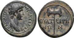 LYDIA. Thyateira. Nero (54-68). Ae. Obv: NEΡΩN KΛAYΔIOC KAICAP ΓΕΡ. Draped bust right. Rev: ΘYATEIPHNΩN. Labrys. RPC 2381. Condition: Very fine. Weight: 2.80 g. Diameter: 18 mm.