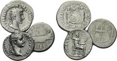 4 late Roman coins; Argenteus of Maximinus II, Severus, Helena, Divus Claudius. Obv: . Rev: . . Condition: See picture. Weight: g. Diameter: mm.