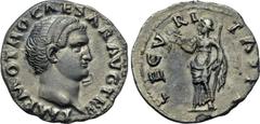 OTHO (69). Denarius. Rome. Obv: IMP M OTHO CAESAR AVG TR P. Bare head right. Rev: SECVRITAS P R. Securitas standing left, holding wreath and sceptre. RIC 8. Condition: Good very fine. Weight: 2.95 g. 