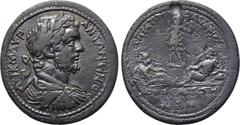 LYDIA. Saitta. Caracalla (198-217). Ae. Attalianos, archon. Obv: AVT K M AVP ANTΩNЄINOC. Laureate, draped and cuirassed bust right. Rev: ЄΠI ATTAΛANOV / APX A CAITTHNΩN. River-gods Hermos and Hyllos r