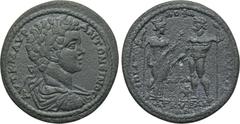 PHRYGIA. Ankyra. Caracalla (197-217). Ae. Obv: AVT K M AVP ANTΩEINOC. Laureate, draped and cuirassed bust right. Rev: EΠΙ AΠΟΛΛΟΦΑΝΟVC APC A / AΓKVPANΩΝ. Hera standing right, holding sceptre and apple