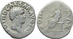 OTHO (69). Denarius. Rome. Obv: IMP OTHO CAESAR AVG TR P. Bare head right. Rev: PONT MAX. Vesta seated left, holding patera and sceptre. RIC 24. Condition: Very fine. Weight: 3.21 g. Diameter: 19 mm.