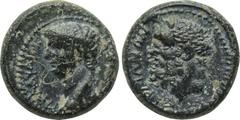 LYDIA. Sardes. Claudius (41-54). Ae. Obv: TI KΛΑΥΔΙΟΣ ΚΑΙΣΑΡ. Bare head left. Rev: ΣΑΡΔΙΑΝΩΝ. Bearded head of Herakles left. RPC 2996. Condition: Very fine. Weight: 3.74 g. Diameter: 15 mm.