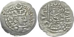 CENTRAL ASIA. Anonymous. Bukharkhudat type. AR "mug" Drachm, imitation of the Sasanian drachm of Varahran V (early 8th century). Obv: Crowned and draped bust right. Rev: Altar. . Condition: Very fine.