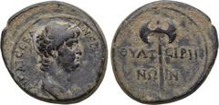 LYDIA. Thyateira. Nero (54-68). Ae. Obv: NEΡΩN KAYΔIOC KAICAP CEBA. Draped bust right. Rev: ΘYATEIPH / NΩN. Labrys. RPC I 2382. Condition: Good very fine. Weight: 2.95 g. Diameter: 19 mm.
