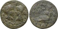 IONIA. Phocaea. Maximinus Thrax (235-238). Ae. Obv: A K MAΞIMЄINOC KЄ MAΞIMOC KAI. Laureate head of Maximinus and bare head of Maximus facing one another. Rev: ΦΩKAIЄΩN CMAPΔ. River god Smardus reclin