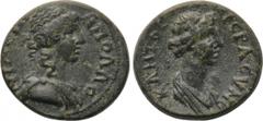 LYDIA. Apollonis. Pseudo-autonomous (3rd century). Ae. Obv: ΑΠΟΛΛΟΝΙΔЄΩΝ. Draped bust of Apollo right. Rev: ΙЄΡΑ CVNKΛHTOC. Draped bust of the Senate right. SNG von Aulock 2901; SNG München 34; BMC 9.