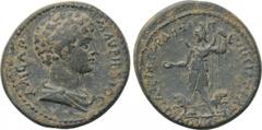 LYDIA. Gordus Julia. Marcus Aurelius (Caesar, 139-161). Ae. T. Fl. Proklos, strategos. Obv: Μ ΑVΡΗΛΙΟС ΚΑΙСΑP. Bareheaded and draped bust right. Rev: ЄΠΙ СΤΡ Τ ΦΛ ΠΡΟΚΛΟV ΓΟΡΔΗΝΩΝ ΙΟVΛΙЄΩΝ. Mên standi