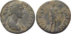 LYDIA. Hierocaesarea. Lucilla (Augusta, 164-182). Ae. Obv: ΛΟVΚΙΛΛΑ СЄΒΑС. Draped bust right. Rev: ΙЄΡΟΚΑΙСΑΡЄΩΝ. Artemis standing right, holding bow and drawing arrow from quiver on back. RPC IV onli