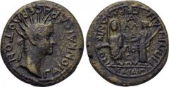 LYDIA. Magnesia ad Sipylum. Caligula (37-41). Ae. Obv: ΓΑΙON KAICAPA CEBACTON. Radiate head right. Rev: ΓΕΡΜΑΝΙΚΟΝ ΚΑΙ AΓΡΙΠΠΙΝΑΝ / MA AΠΟ CIΠ. Germanicus standing facing, holding patera; to right, Ag