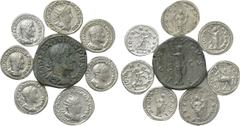 8 Roman Coins; Maximinus Thrax, Volusian and Gordian III. Obv: . Rev: . . Condition: See picture. Weight: g. Diameter: mm.