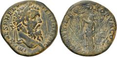 PERTINAX (193). Sestertius. Rome. Obv: IMP CAES P HELV PERTINAX AVG. Laureate head right. Rev: PROVIDENTIAE DEORVM COS II / S - C. Providentia standing left, raising hand toward star to upper left. RI