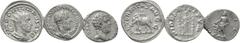 3 Rare Coins of the 3rd Century; Macrinus, Clodius Albinus and Philippus Arabs. Obv: . Rev: . . Condition: See picture. Weight: g. Diameter: mm.