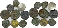 9 Byzantine Coins. Obv: . Rev: . . The histamenon is a fouree´. Condition: See picture. Weight: g. Diameter: mm.