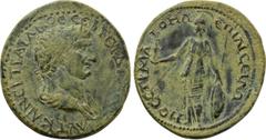 LYDIA. Maeonia. Trajan (98-117) Ae. Li. Seilon, strategos. Obv: ΑVΤ ΚΑΙ ΝЄΡ ΤΡΑΙΑΝΟС СЄΒ ΓЄΡ ΔΑ. Laureate and draped bust right. Rev: ЄΠΙ ΛΙ СЄΙΛΩΝΟС СΤΡ ΜΑΙΟΝΩ. Athena standing left, holding crowning