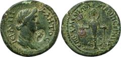 LYDIA. Nicaea Cilbianorum (Cilbiani Inferiores). Pseudo-autonomous. Time of the Antonines (138-192). Ae. Klaudios Melitonos, magistrate. Obv: IЄPA CVNKΛHTOC. Draped youthful bust of the Senate right; 