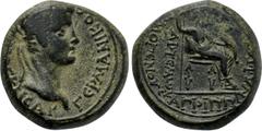 LYDIA. Philadelphia (as Neocaesarea). Caligula with Agrippina I (37-41). Ae. Artemon, hermogenous. Obv: ΓAIOC KAICAP ΓЄPMANIKOC NЄOKAICAPЄωN. Laureate head right. Rev: ΑΓΡΙΠΠΙΝΑΝ ΑΡΤЄΜωΝ ЄΡΜΟΓЄΝΟVC. A