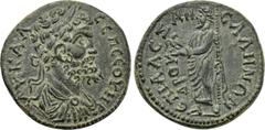 LYDIA. Sala. Septimius Severus (193-211). Ae. Alexander, magistrate. Obv: AV KA Λ CЄΠ CЄOVHPO. Laureate, draped and cuirassed bust right. Rev: ЄΠI AΛЄSANΔPOV / CAΛHNΩN. Zeus standing left, holding eag