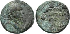 LYDIA. Sardes. Vespasian (69-79). Ae. T. Fl. Eisigonos, strategos. Obv: AYTOK KAIC OYЄCΠACIANΩ. Laureate head right. Rev: ЄΠI / ΦΛ T ЄIC / IΓONOY / CAPΔIA / NΩN. Legend in five lines within wreath. RP