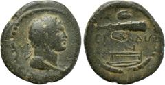 LYDIA. Silandus. Pseudo-autonomous (2nd-3rd centuries). Ae. Obv: Laureate bust of Herakles right, wearing lion skin. Rev: CIΛANΔIΩN. Astragalos, club and quiver. RPC III -; RPC IV online -; SNG von Au