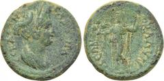 LYDIA. Blaundus. Sabina (Augusta, 128-136/7). Ae. Obv: ??????? ???????. Draped bust right. Rev: B??V?????. Demeter standing left, holding grain ears, poppy and sceptre. RPC III 2450; Waddington 4920; 