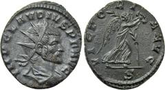 Roman Imperial Coins CLAUDIUS II GOTHICUS (268-270). Antoninianus. Mediolanum. Obv: IMP CLAVDIVS P F AVG. Radiate, draped and cuirassed bust right. Rev: VICTORIA AVG / S. Victory advancing right, hold