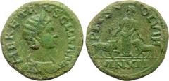 Roman Provincial Coins MOESIA SUPERIOR. Viminacium. Herennia Etruscilla (Augusta, 249-251). Ae. Dated CY 12 (250/1). Obv: HER ETRVSCILLA AVG. Draped bust right, wearing stephane. Rev: P M S COL VIM / 