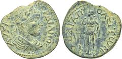 Roman Provincial Coins LYCIA. Rhodiapolis. Gordian III (238-244). Ae. Obv: AV K MAP ANT ΓOPΔIANOC CЄB. Laureate, draped and cuirassed bust right. Rev: POΔIAΠOΛЄITωN. Artemis standing left, holding bow