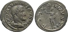 Roman Imperial Coins MAXIMINUS THRAX (235-238). Denarius. Rome. Obv: IMP MAXIMIANVS PIVS AVG. Laureate, draped and cuirassed bust right. Rev: PAX AVGVSTI. Pax standing left, holding branch and sceptre